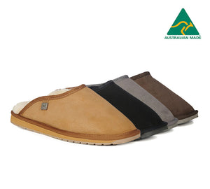 EMU® UGG Slippers Men Australian Made Sheepskin Wool Scuff Platinum Esperence EMU