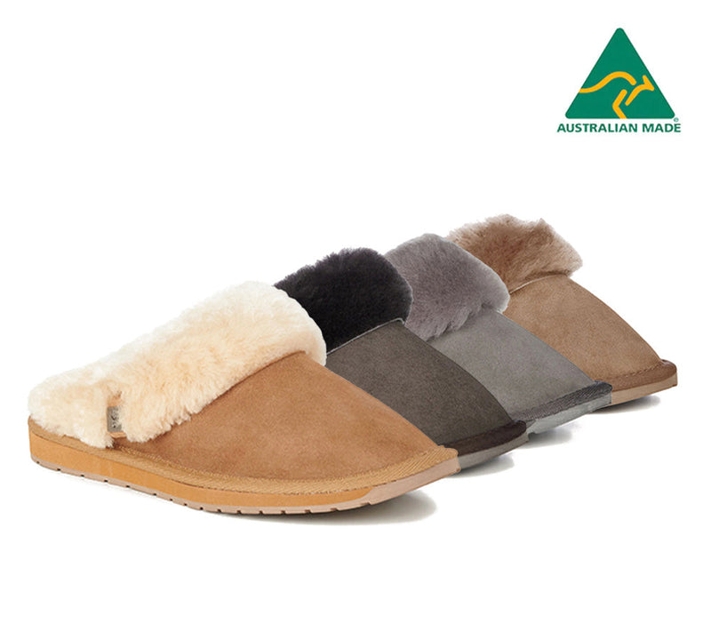 EMU® UGG Slippers Australian Made Sheepskin Wool Scuff Platinum Eden EMU