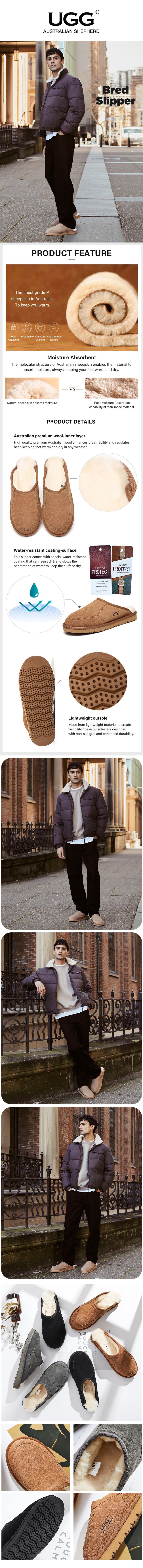 AUSTRALIAN SHEPHERD® UGG Slippers Men  Scuff Bred