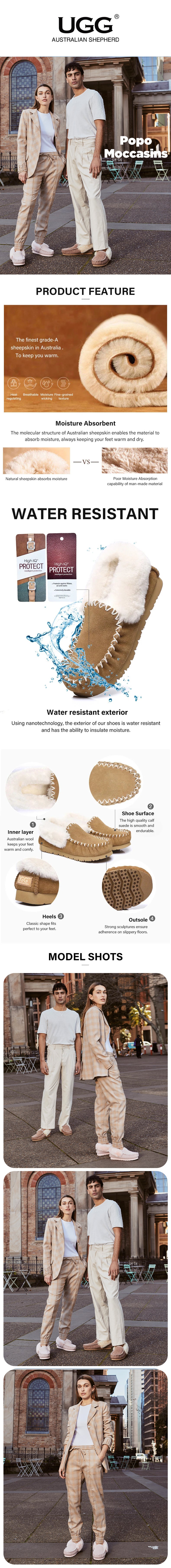 AUSTRALIAN SHEPHERD® UGG Slippers Popo Moccasins