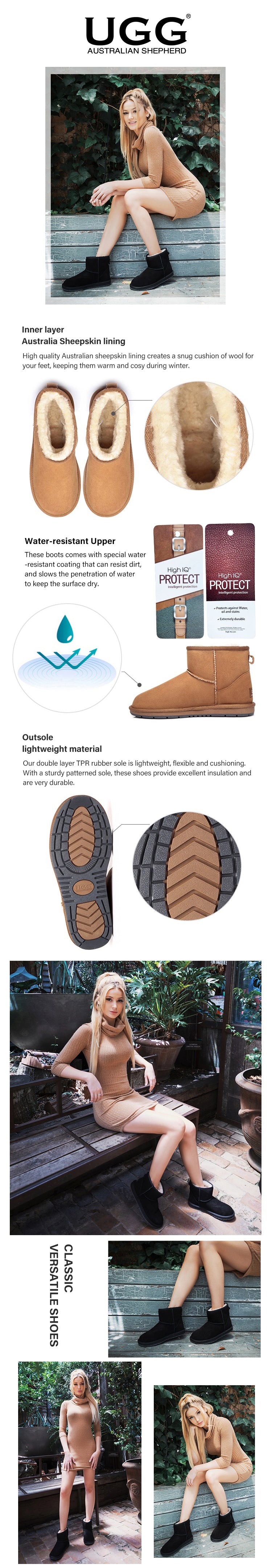 AUSTRALIAN SHEPHERD® UGG Boots Mini Classic Suede