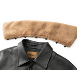 EVERAU® Sheepskin Leather Jacket Women Detachable Wool Collar Voco EVERAU