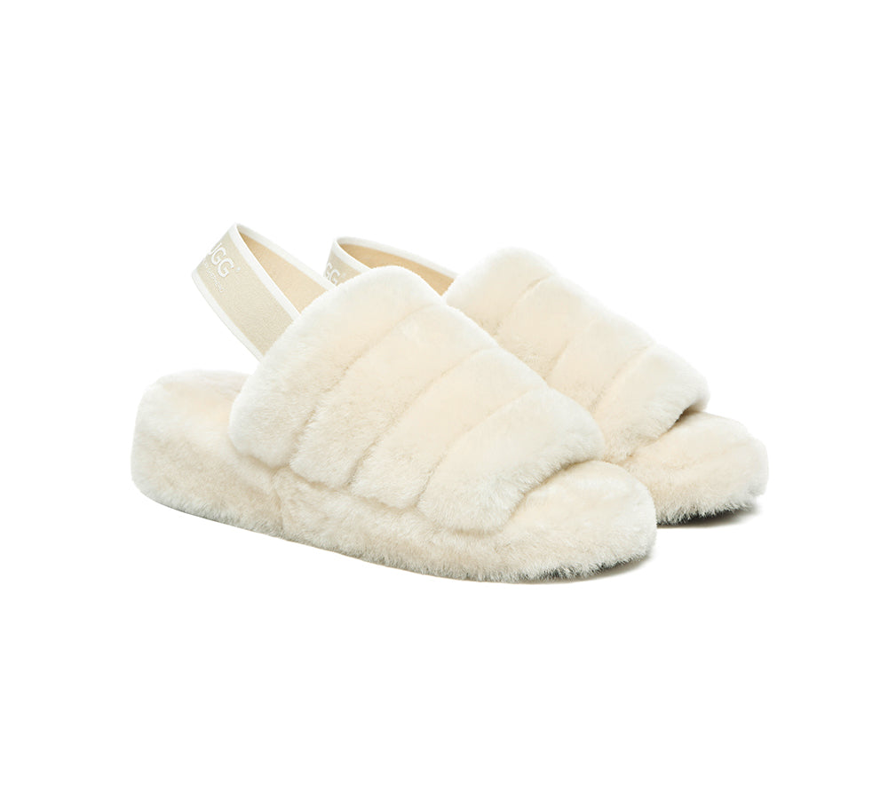 AUSTRALIAN SHEPHERD® UGG Women Fluffy Slides Puffy UGG AUSTRALIAN SHEPHERD