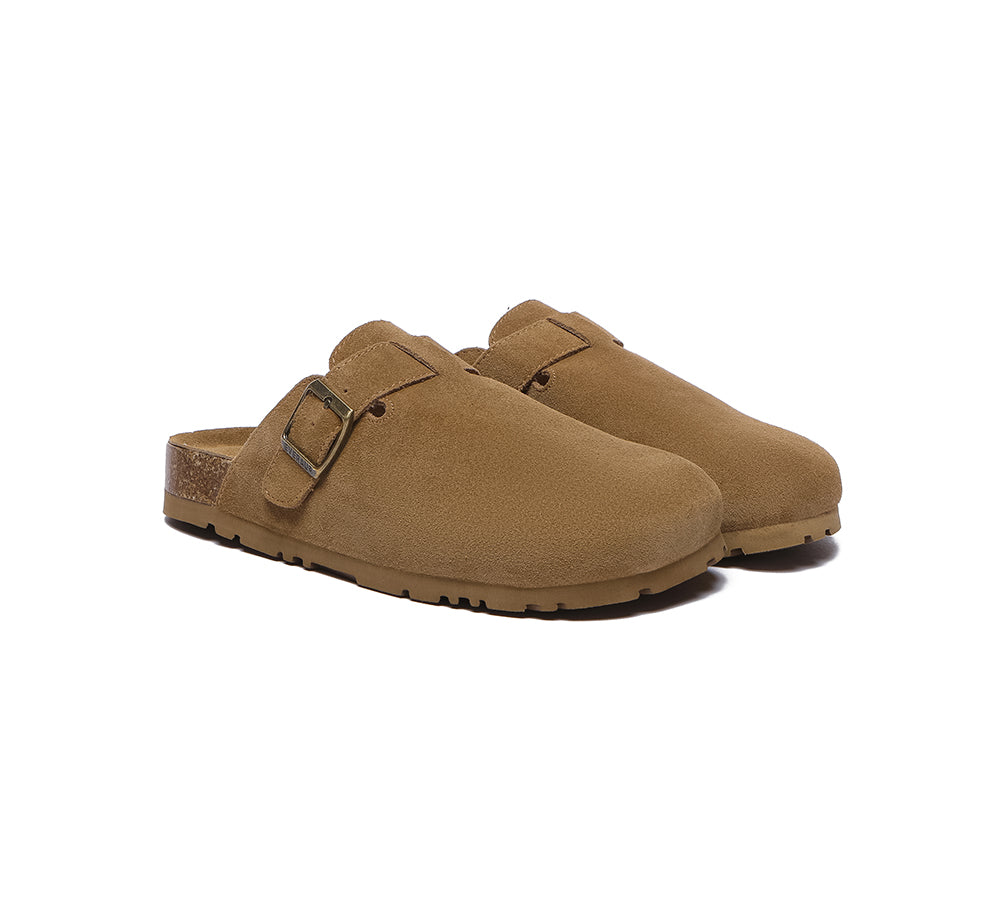 EVERAU® Men Adjustable Buckled Straps Slip-on Flat Sandal Slides Large Size Mason EVERAU
