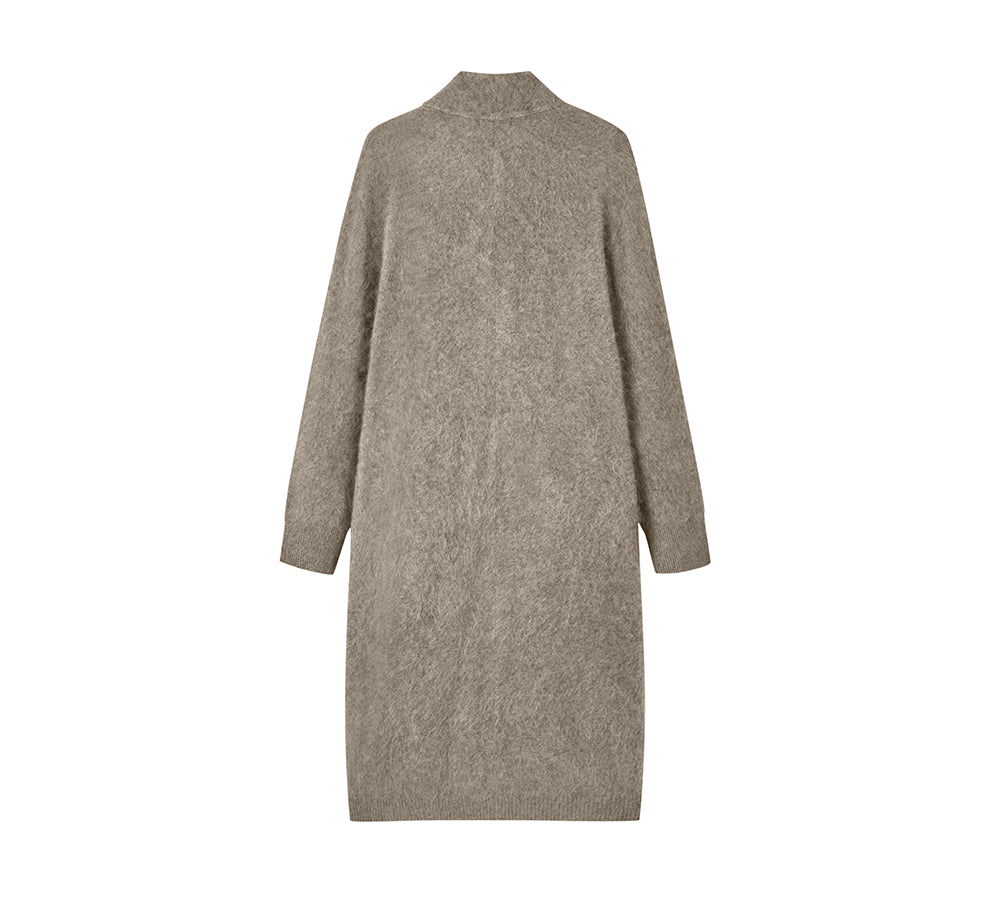 EVERAU® Women Cashmere Blend Wool Long Cardigan Grumo Coat EVERAU