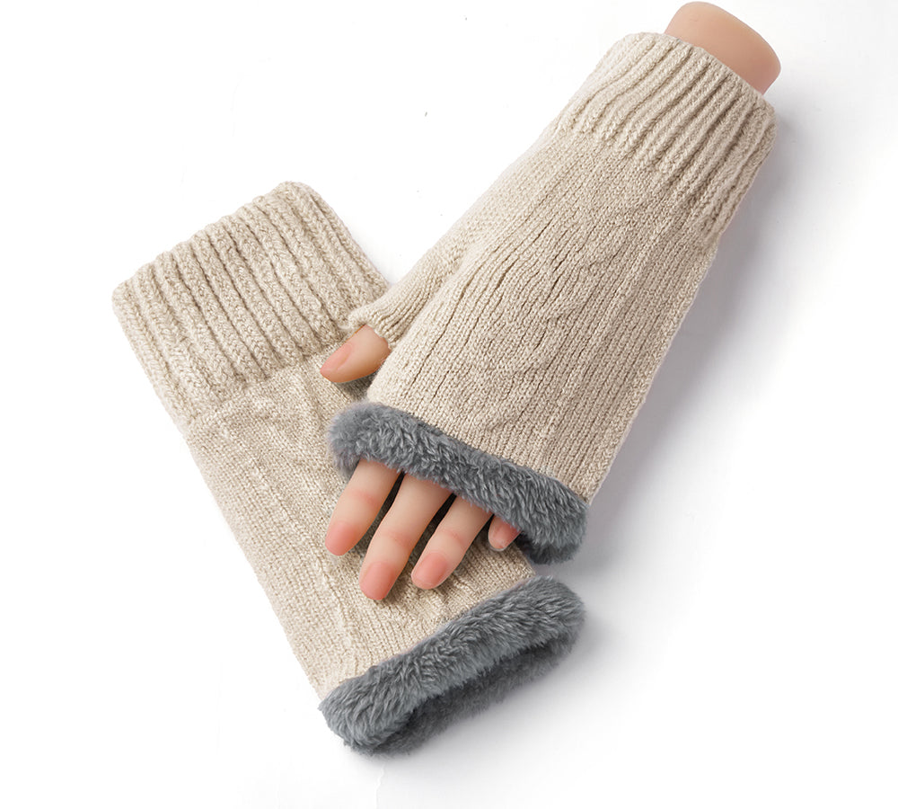 EVERAU® Fingerless Ultra Plush Knit Gloves EVERAU