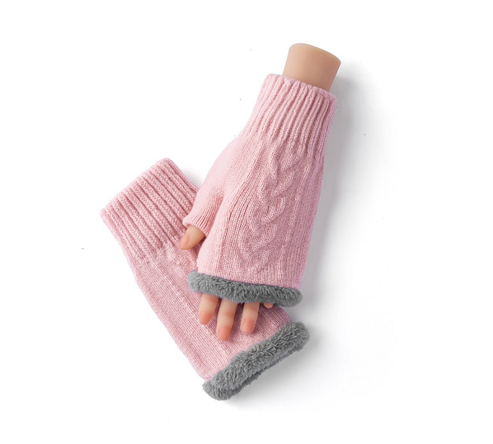 EVERAU® Fingerless Ultra Plush Knit Gloves EVERAU