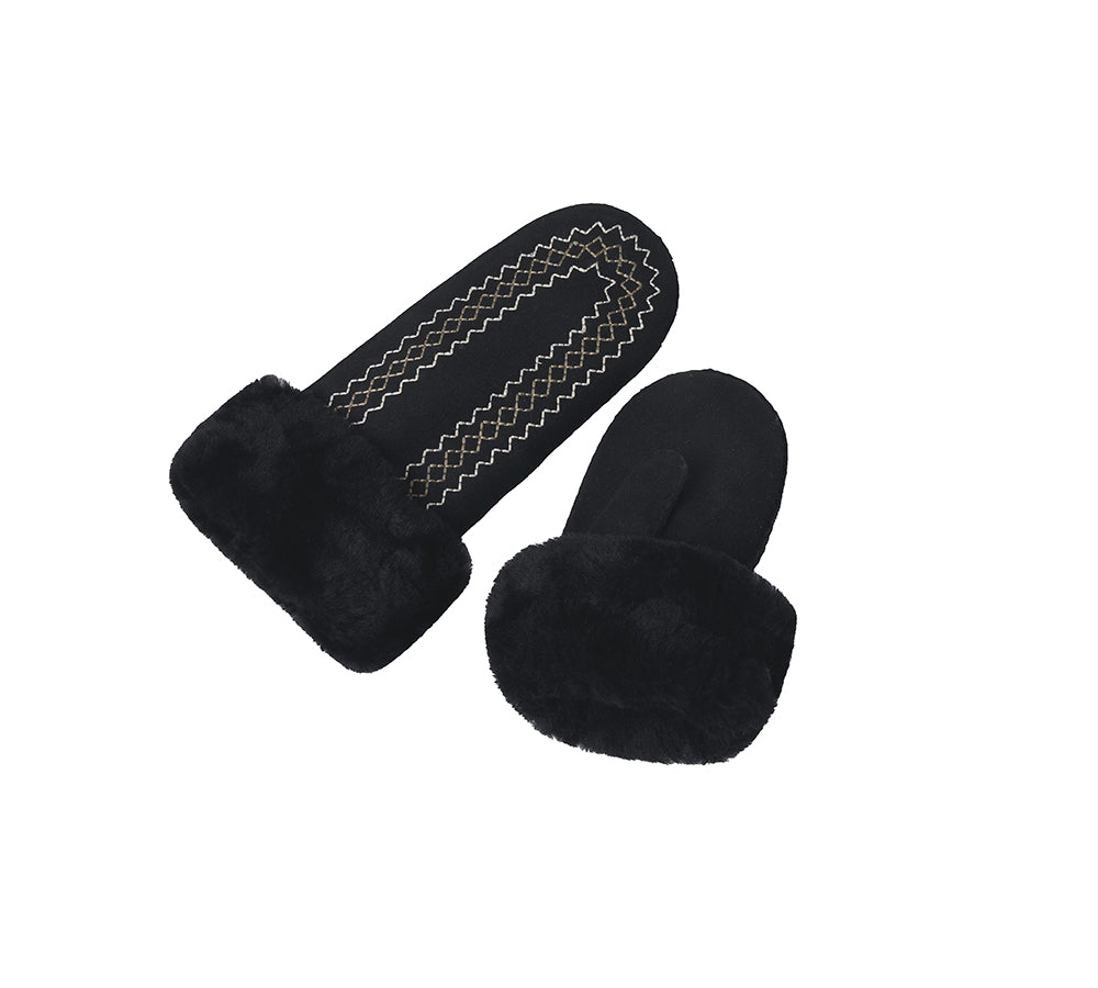 AUSTRALIAN SHEPHERD® Fluffy Sheepskin Wool Mittens Nuttoa UGG AUSTRALIAN SHEPHERD