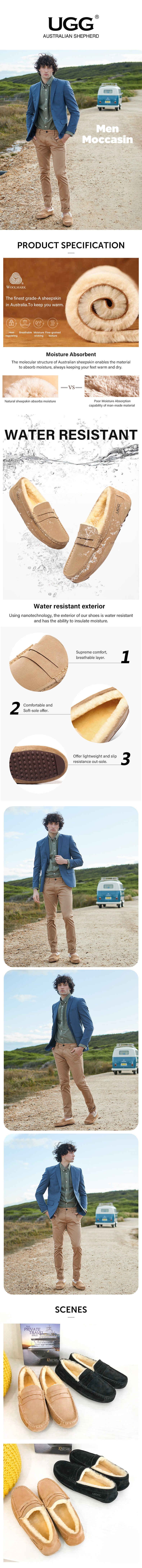 AUSTRALIAN SHEPHERD® UGG Slippers Men   Casual Moccasins