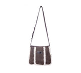 Women Sheepskin Wool Zip Shearling Lined Over Shoulder Bag - UGG EXPRESS
