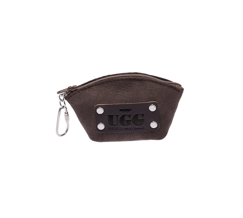 Sheepskin Wool Coin Zip Purse With Key Ring - UGG EXPRESS