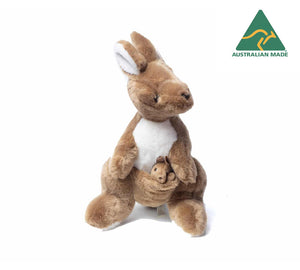 Australian Made Stuffed Animal Toys Kangaroo 19" Soft Toy Aussie Bush Toys