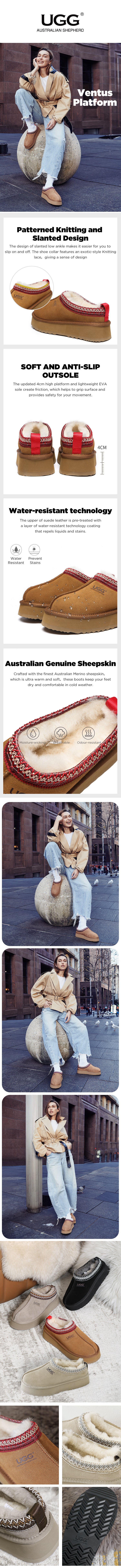 AUSTRALIAN SHEPHERD® UGG Slippers Platform Tazzy Ventus