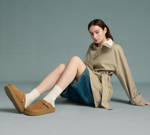 AUSTRALIAN SHEPHERD® UGG Slippers Sheepskin Wool Adjustable strap Platform Sadie UGG AUSTRALIAN SHEPHERD