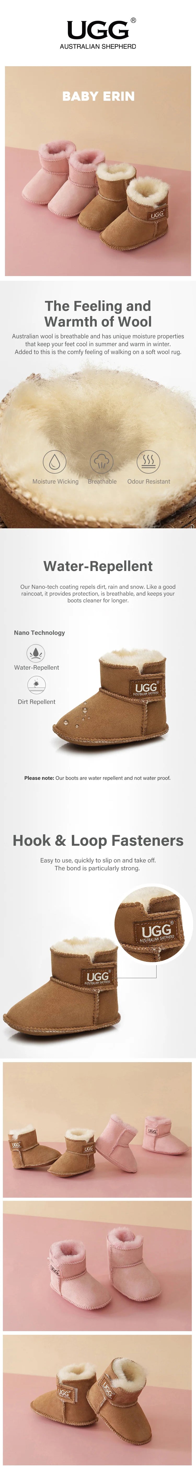 AUSTRALIAN SHEPHERD® UGG Baby Booties Erin