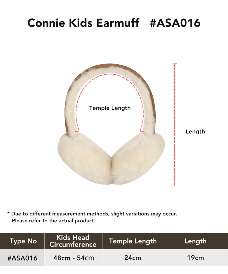 AUSTRALIAN SHEPHERD® UGG Earmuff Kids Connie size chart
