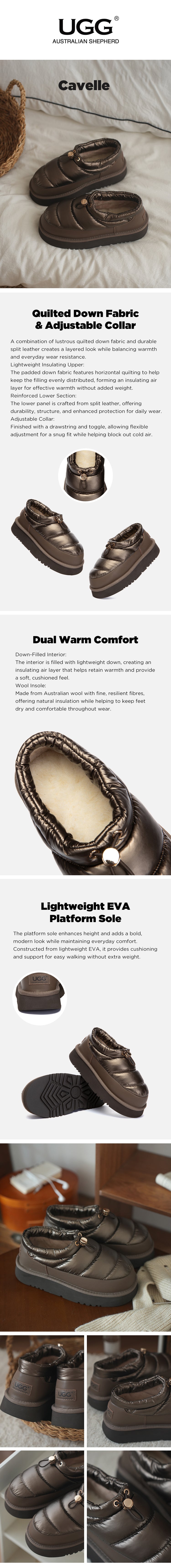 AUSTRALIAN SHEPHERD® UGG Slippers Women  Drawstring Platform Cavelle