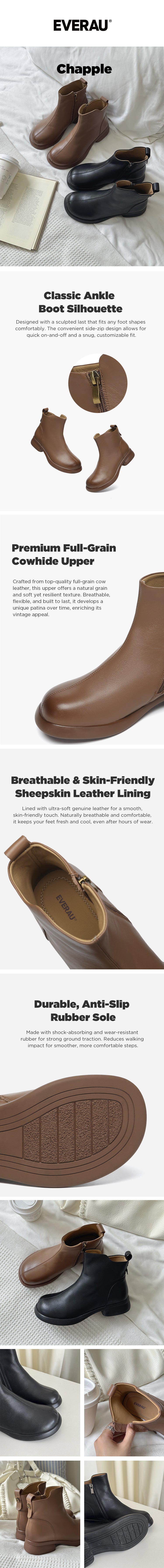 EVERAU® Women Leather Boots Chapple