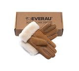 EVERAU® Ladies Gloves Fluffy Sheepskin Wool Stacey - UGG EXPRESS