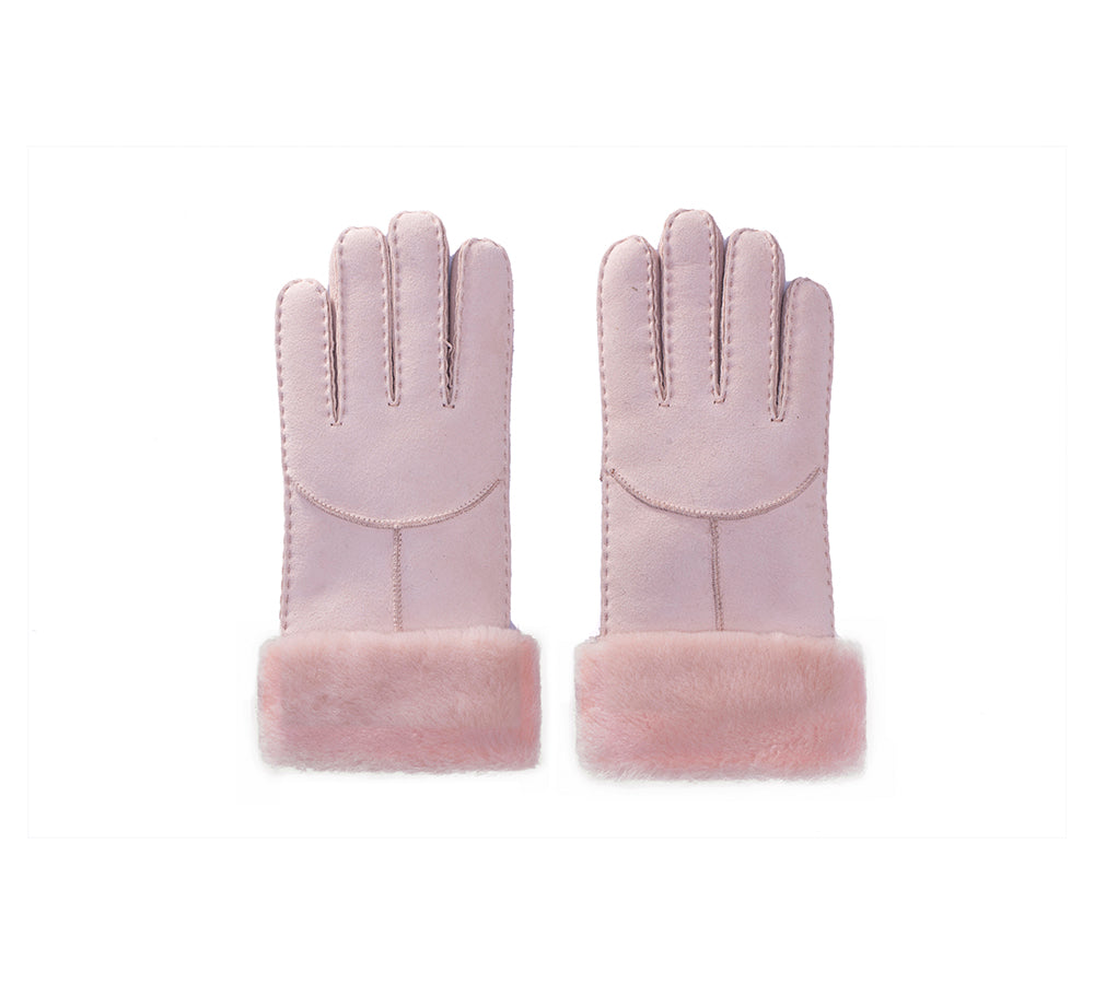 EVERAU® Ladies Gloves Fluffy Sheepskin Wool Stacey - UGG EXPRESS