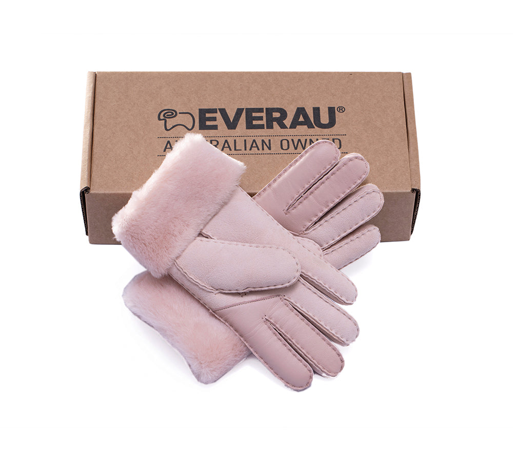 EVERAU® Ladies Gloves Fluffy Sheepskin Wool Stacey - UGG EXPRESS