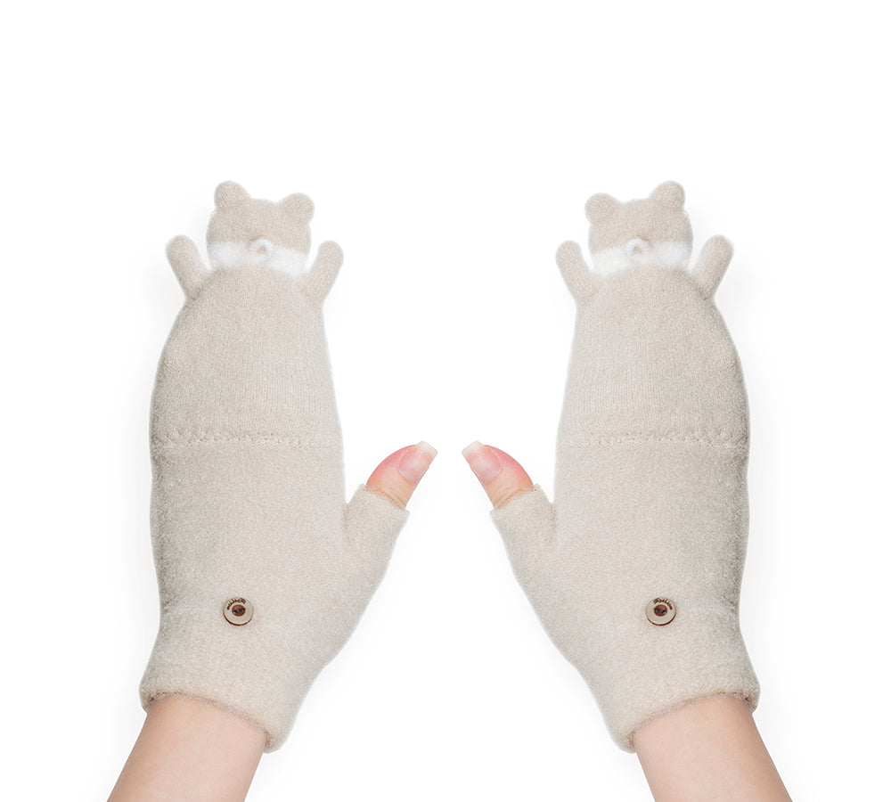 EVERAU® Fingerless Ultra Plush Knit Bearling Gloves