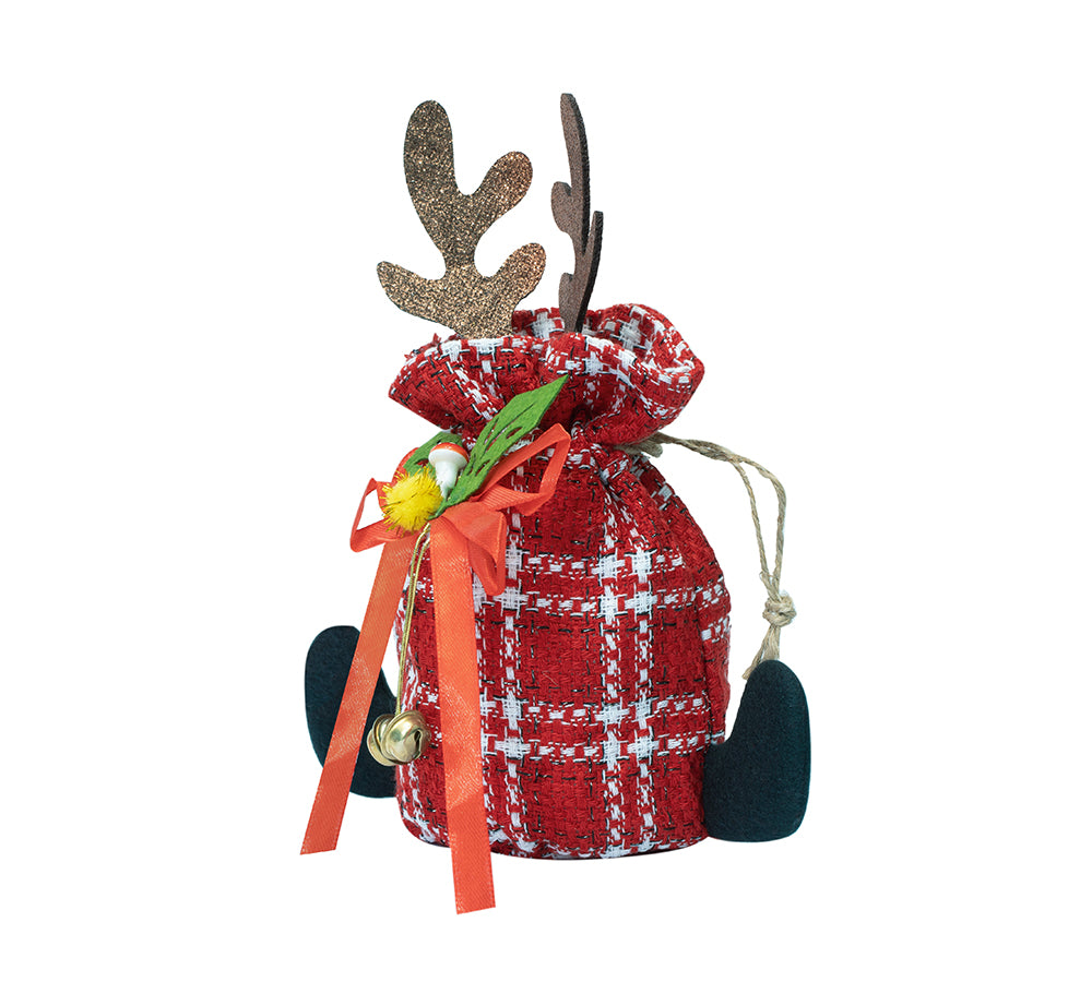 EVERAU® Festive Holiday Pouch Reindeer Christmas Gift Bag EVERAU