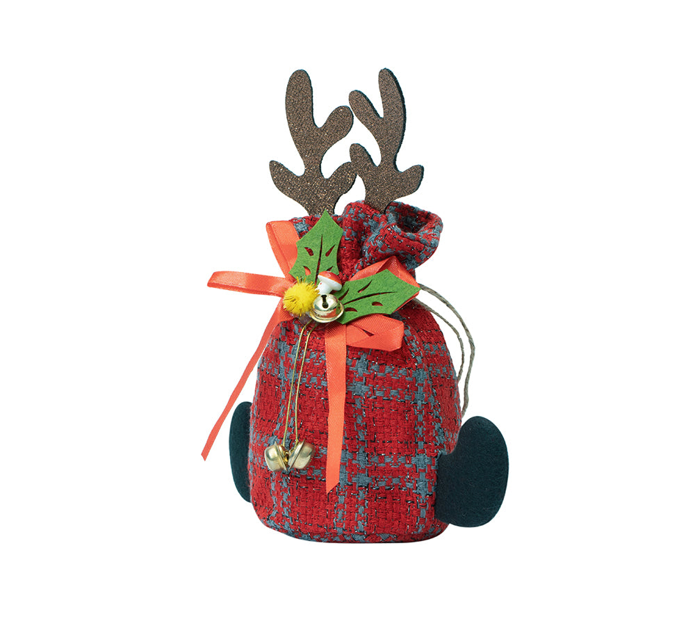 EVERAU® Festive Holiday Pouch Reindeer Christmas Gift Bag EVERAU