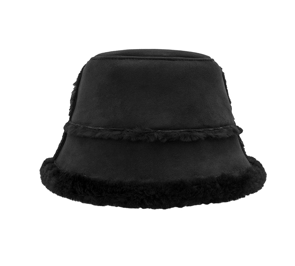 AUSTRALIAN SHEPHERD® Fluffy Sheepskin Wool Bucket Hat Stacea UGG AUSTRALIAN SHEPHERD