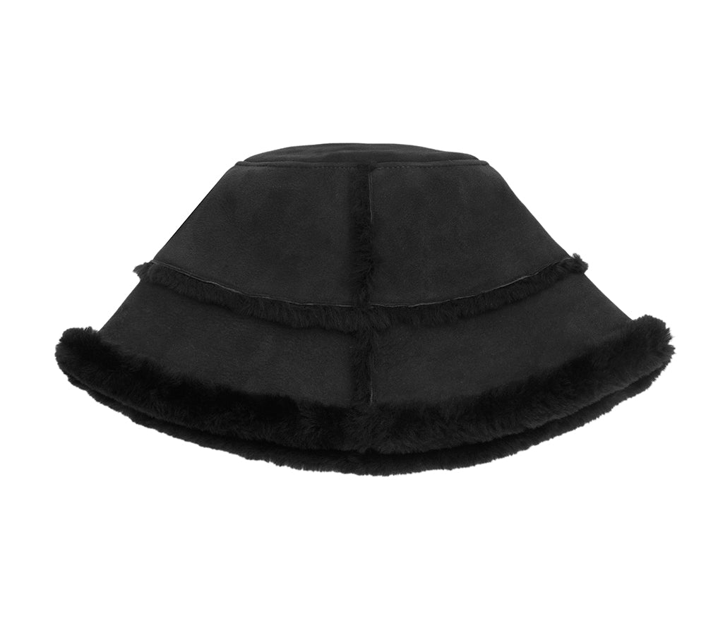 AUSTRALIAN SHEPHERD® Fluffy Sheepskin Wool Bucket Hat Stacea UGG AUSTRALIAN SHEPHERD