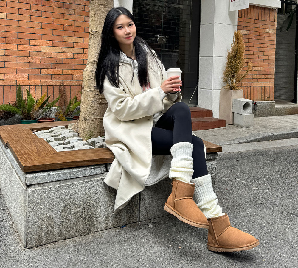 UGG Boots - EVERAU?? UGG Sheepskin Wool Ankle Boots Mini Classic Suede