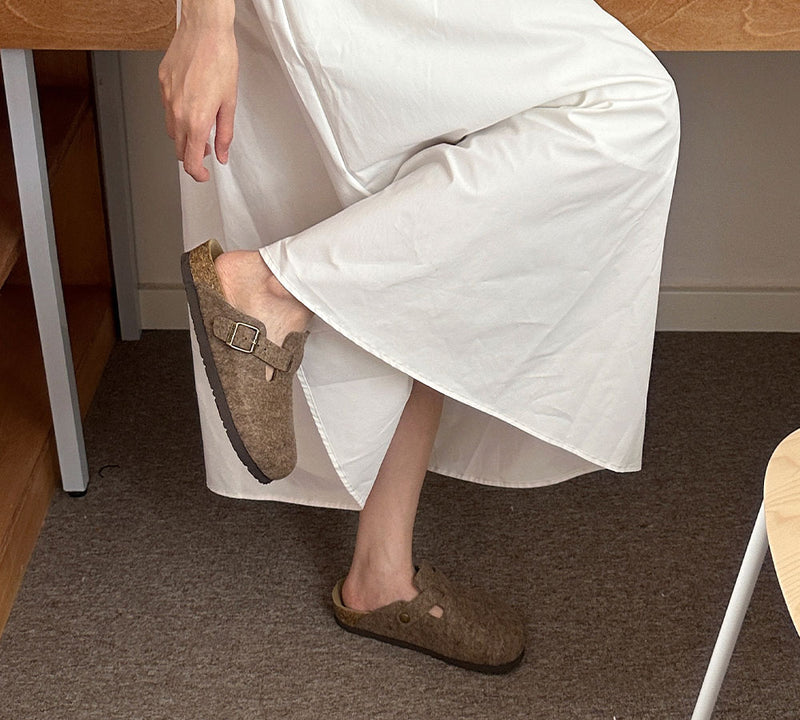 EVERAU® Women Adjustable Buckled Straps Slip-on Flat Sandal Slides Brynn