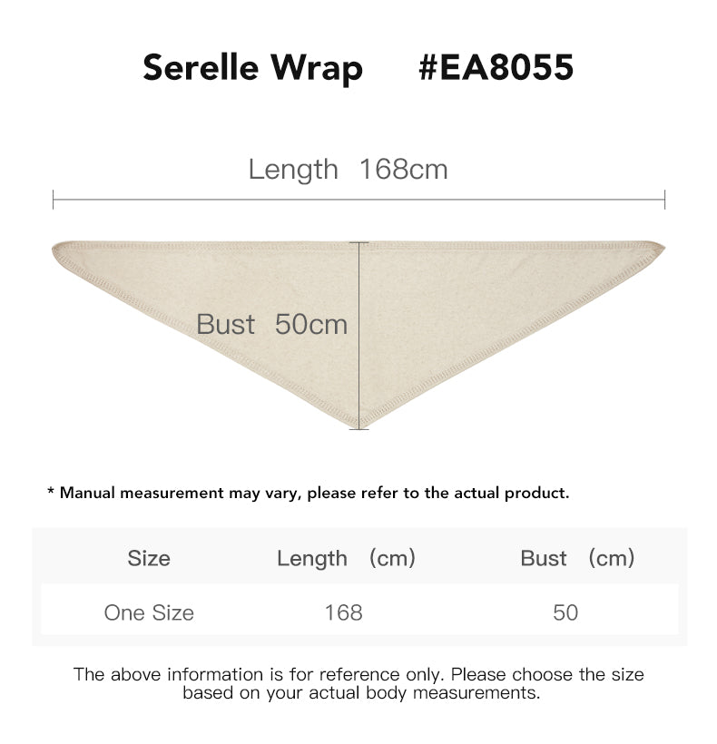 EVERAU® Women Cotton-Blend  Serelle Wrap size chart