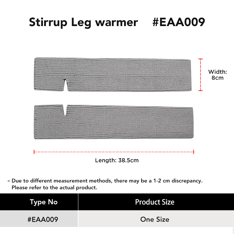 EVERAU® Women Stretchy Ribbed Knit Stirrup Leg Warmers size chart