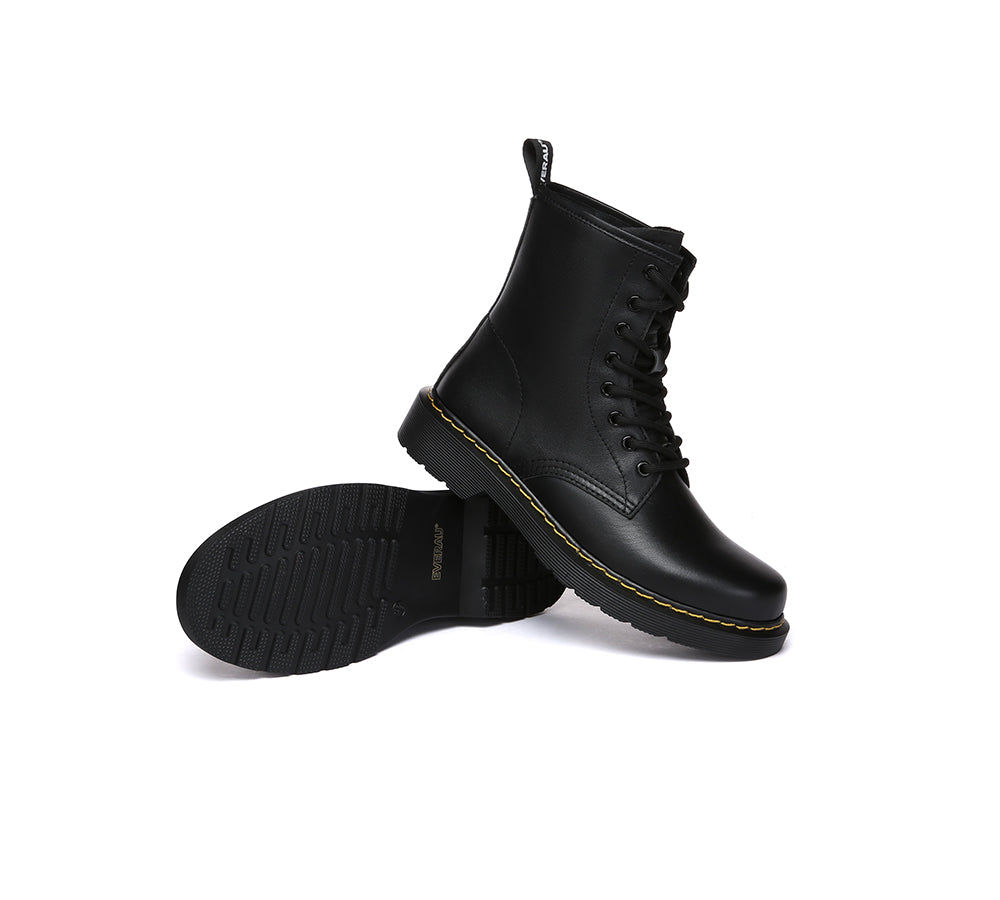 If you don’t have a pair of chunky Lace Up Leather Boots in your wardrobe, you need to add them pronto! Our classic black EVERAU Simona Boots are expertly-crafted from premium Australian leather and will last for seasons.