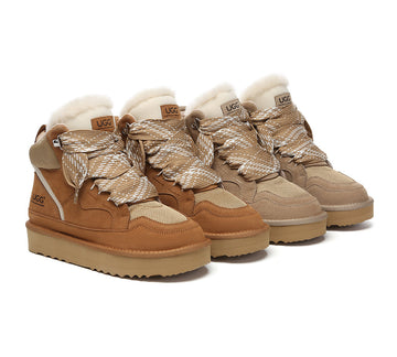 AUSTRALIAN SHEPHERD® UGG Boots Women Lace Up Ankle Platform Samir UGG AUSTRALIAN SHEPHERD