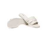 EVERAU® Women Leather Woven Flat Slides Bolita