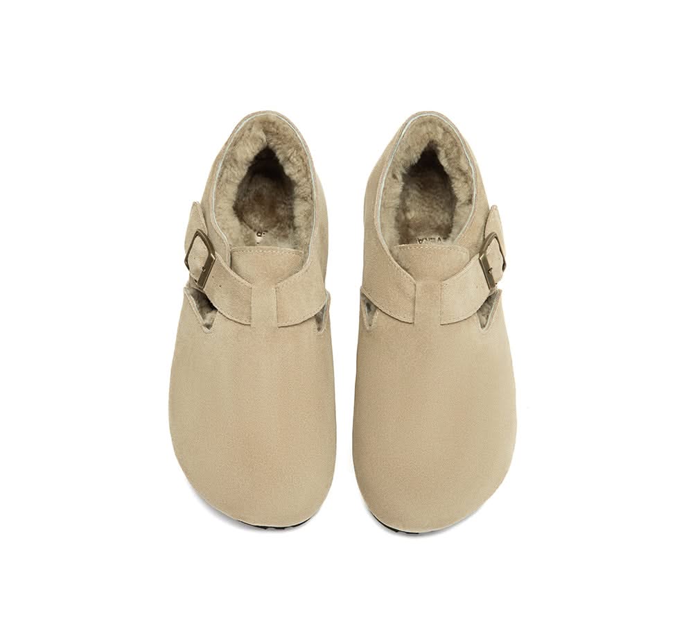 AUSTRALIAN SHEPHERD® UGG Slippers Sheepskin Wool Birkenstock Adjustable Hazora EVERAU