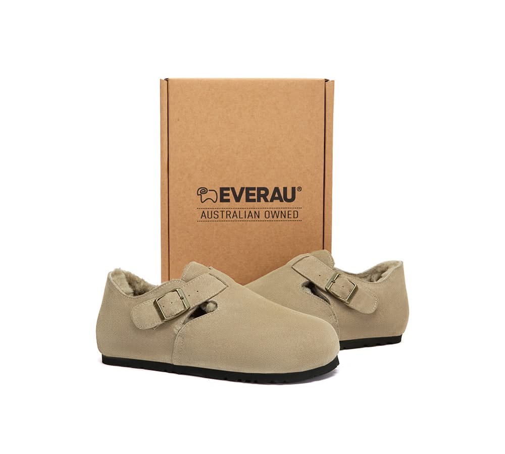 AUSTRALIAN SHEPHERD® UGG Slippers Sheepskin Wool Birkenstock Adjustable Hazora EVERAU