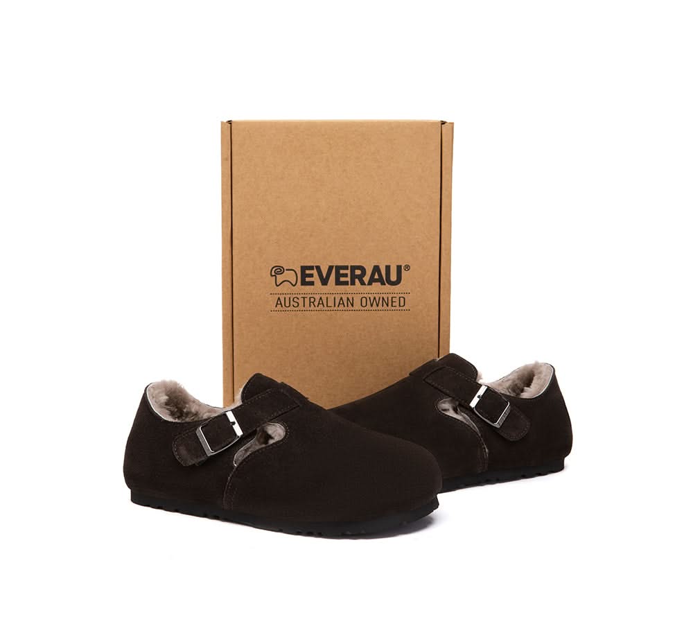AUSTRALIAN SHEPHERD® UGG Slippers Sheepskin Wool Birkenstock Adjustable Hazora EVERAU