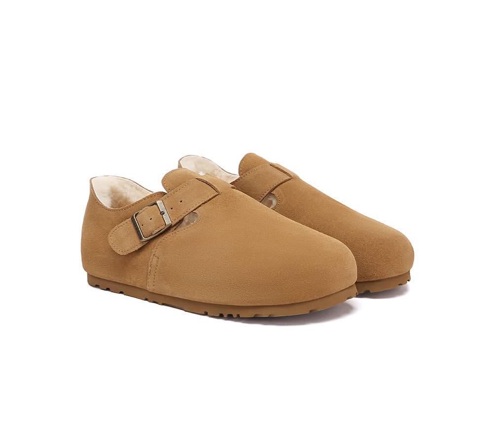 AUSTRALIAN SHEPHERD® UGG Slippers Sheepskin Wool Birkenstock Adjustable Hazora EVERAU