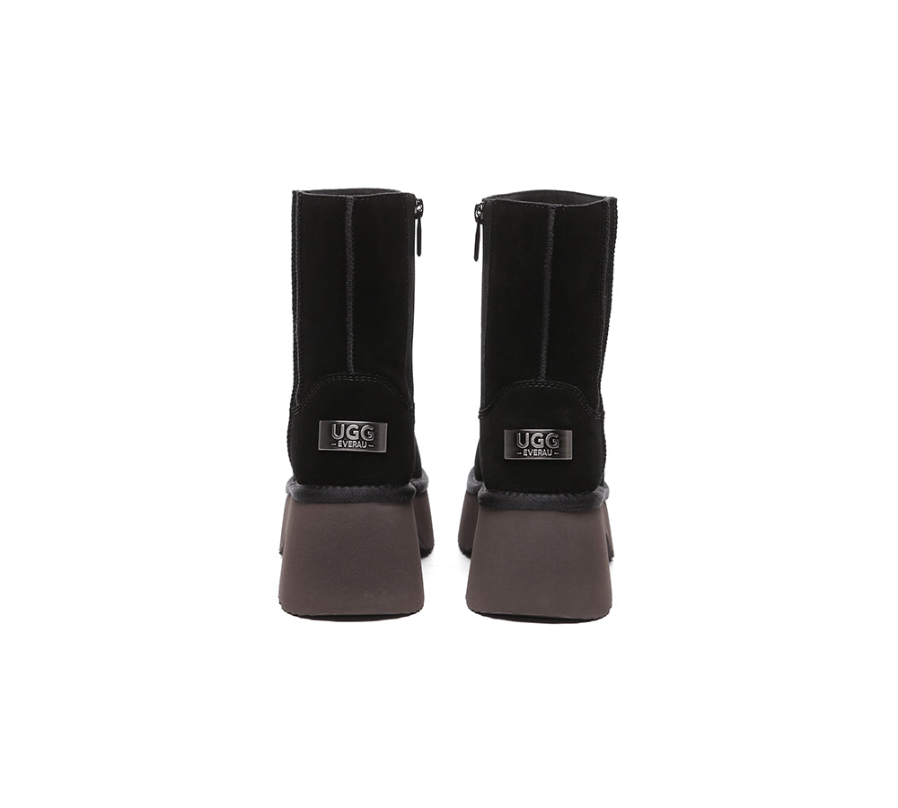 UGG EVERAU® UGG Boots Short Zipper Chunky Platform Yuana