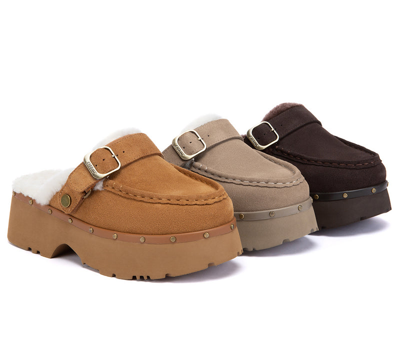 EVERAU® UGG Slippers Platform Merova Stud EVERAU