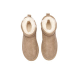 EVERAU® UGG Women Sheepskin Wool Ankle Platform Boots Romi