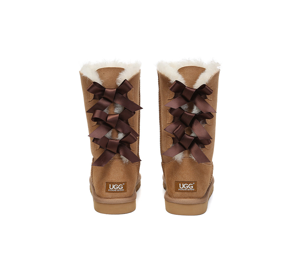 AUSTRALIAN SHEPHERD® UGG Boots Women Tall Back Bow