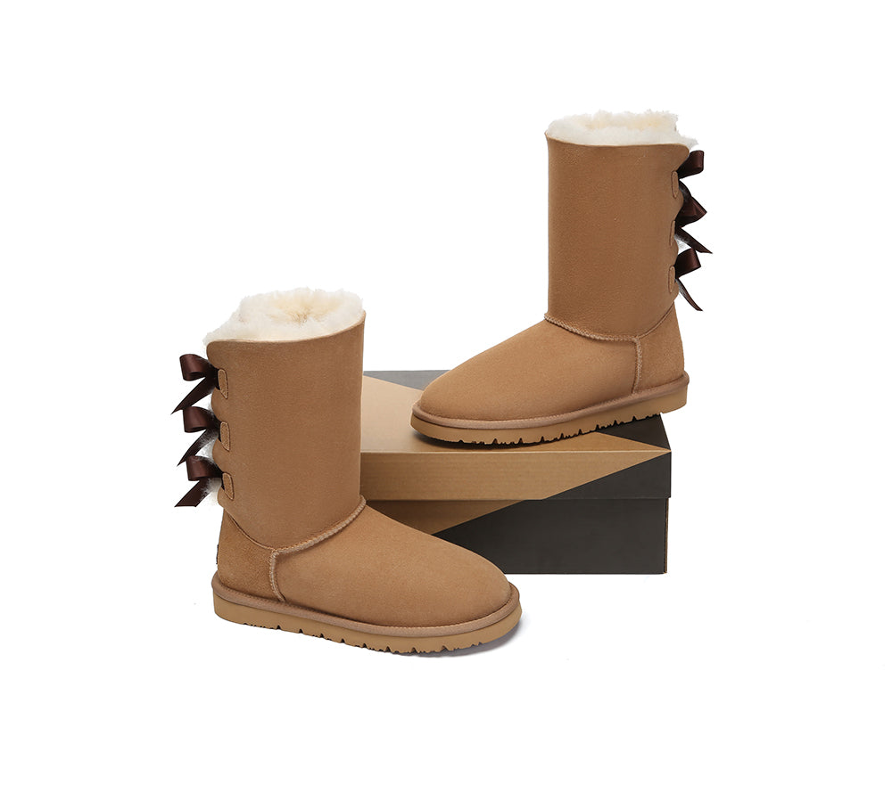 AUSTRALIAN SHEPHERD® UGG Boots Women Tall Back Bow