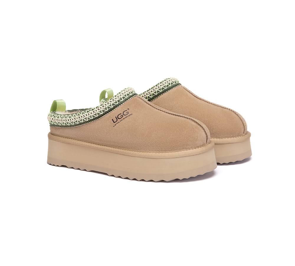 AUSTRALIAN SHEPHERD® UGG Slippers Sheepskin Wool Ankle Tazzy Tay Platform UGG AUSTRALIAN SHEPHERD