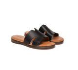 EVERAU® Women Leather Woven Flat Slides Clovey EVERAU
