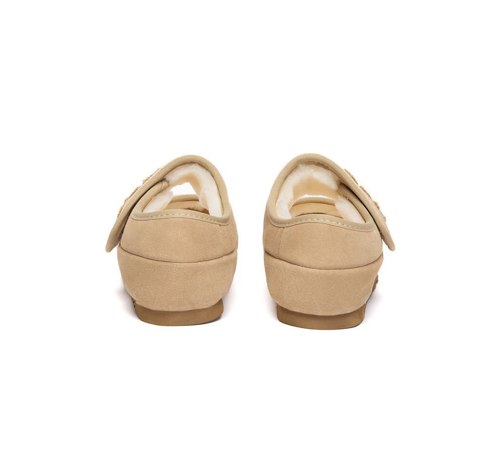AUSTRALIAN SHEPHERD® UGG Kids Slippers Sheepskin Wool Adjustable Strap Mary Jane Velvi Kids UGG AUSTRALIAN SHEPHERD