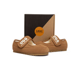 AUSTRALIAN SHEPHERD® UGG Kids Slippers Sheepskin Wool Adjustable Strap Mary Jane Velvi Kids UGG AUSTRALIAN SHEPHERD